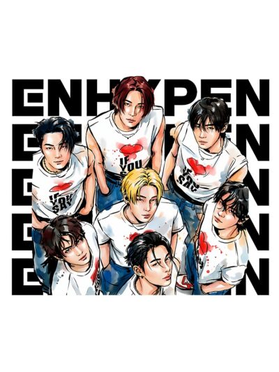Alternative view of Enhypen By Hola K Pop Shower Curtain