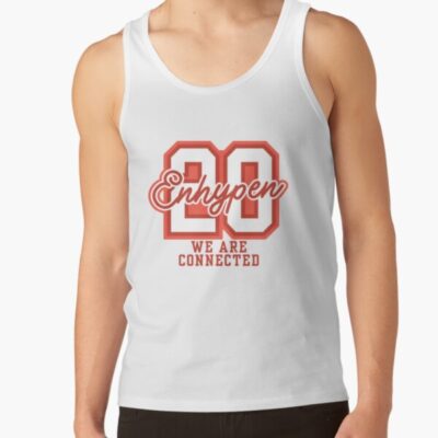 Alternative view of Enhypen 20 We Are Connected Vintage Varsity Aesthetic Tank Top