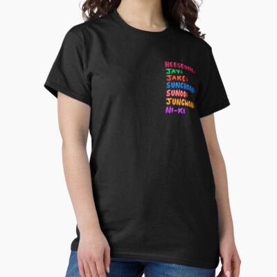 Alternative view of Heeseung And Jay And Jake And Sunghoon And Sunoo And Jungwon And Niki T-shirt