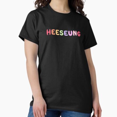 Alternative view of Heeseung Rainbow Letters T-shirt