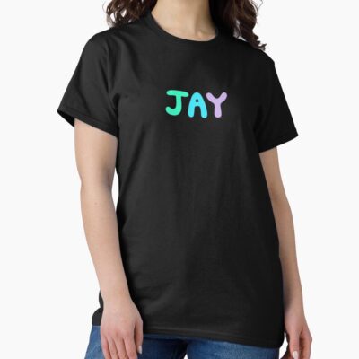 Alternative view of Jay Rainbow Letters T-shirt