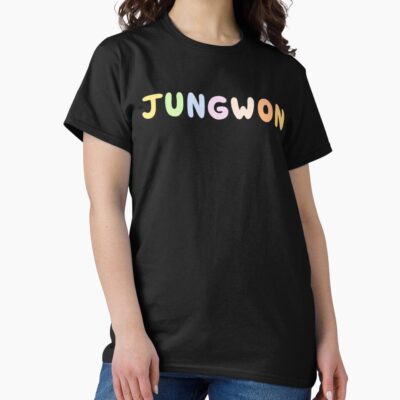 Alternative view of Jungwon Rainbow Font T-shirt