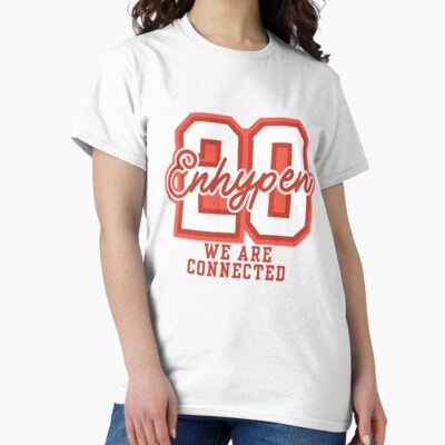 Alternative view of Enhypen 20 We Are Connected Vintage Varsity Aesthetic T-shirt